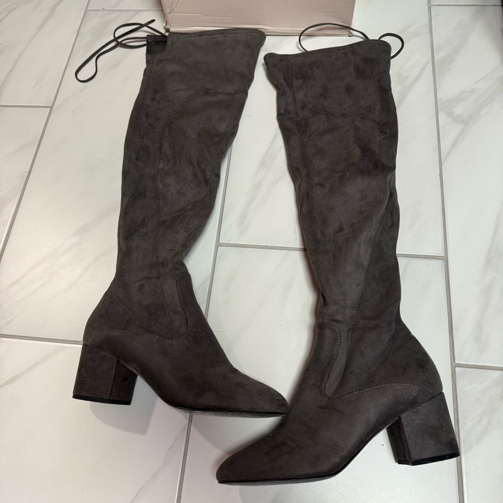 Elegant Over-the-Knee Boots in Dark Gray by Ivanka Trump